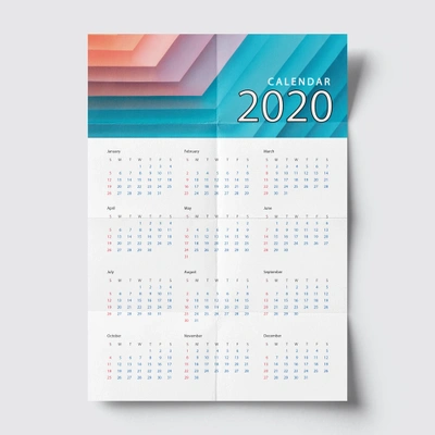 A1 Wall Planner folded to A4