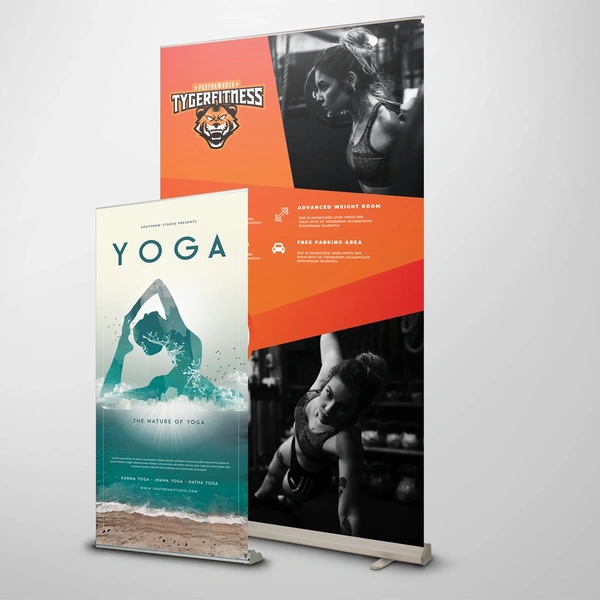 Our Standard 850 Roller Banner vs Our Super Size Roller Banner