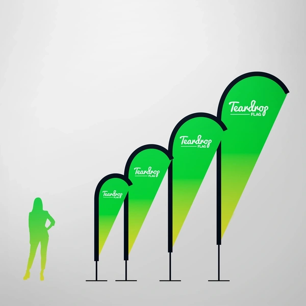 Teardrop Flag Size Comparison