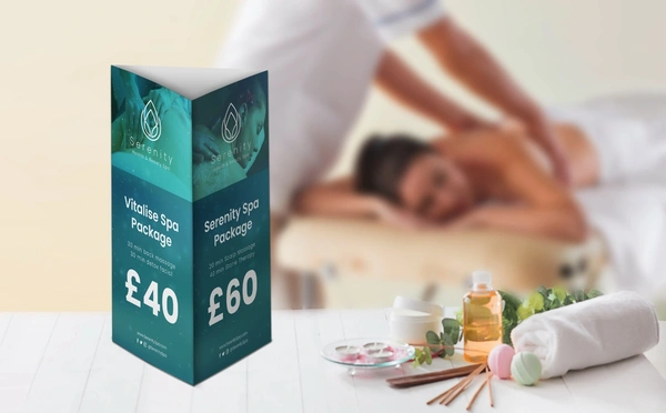  Spa Tent Card