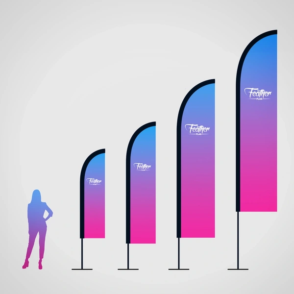 Feather Flag Size Comparison