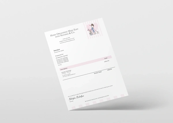 Home With Natasha - Invoice