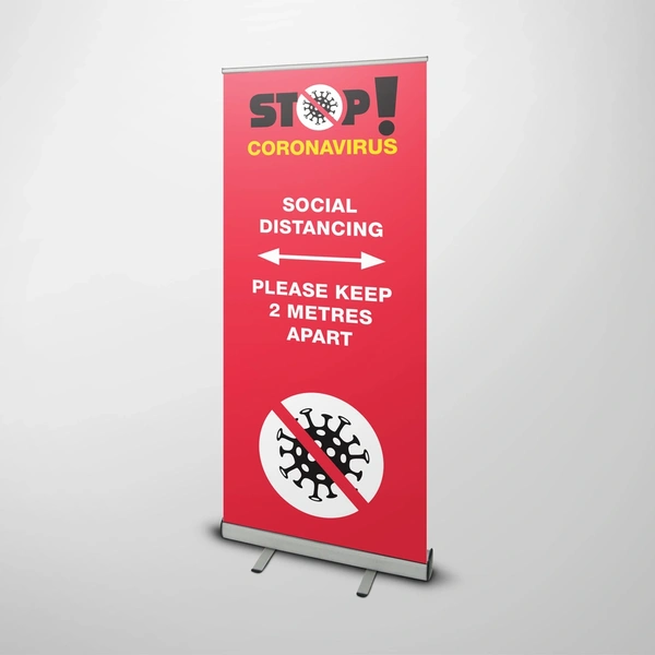 Covid-19 Roller Banner - Keep 2m Distance
